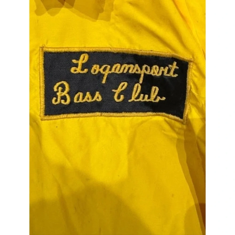 Vintage King Louie Coach Jacket 1973 Buccaneer Bass Club Yellow Large 44-46